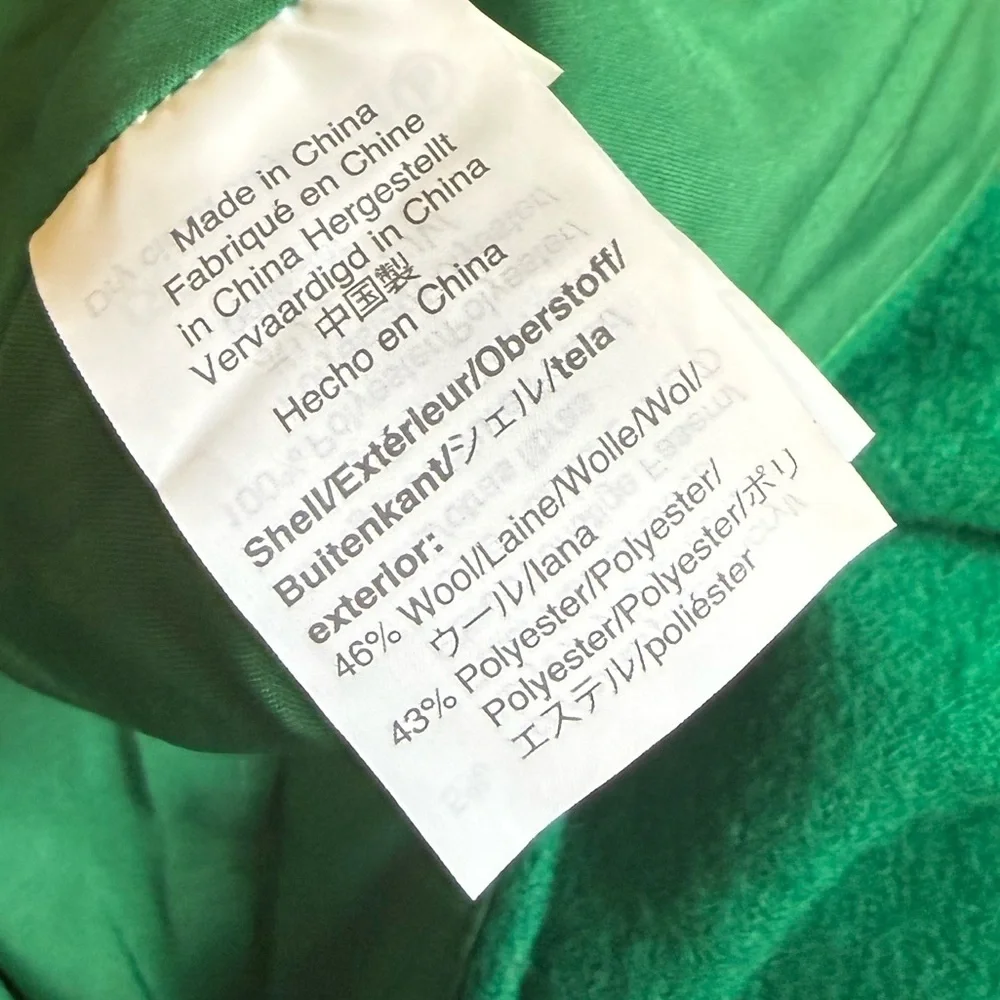 J.Crew Emerald Green Wool Blend Skirt Size 18 Classic Tailored Mini Spring